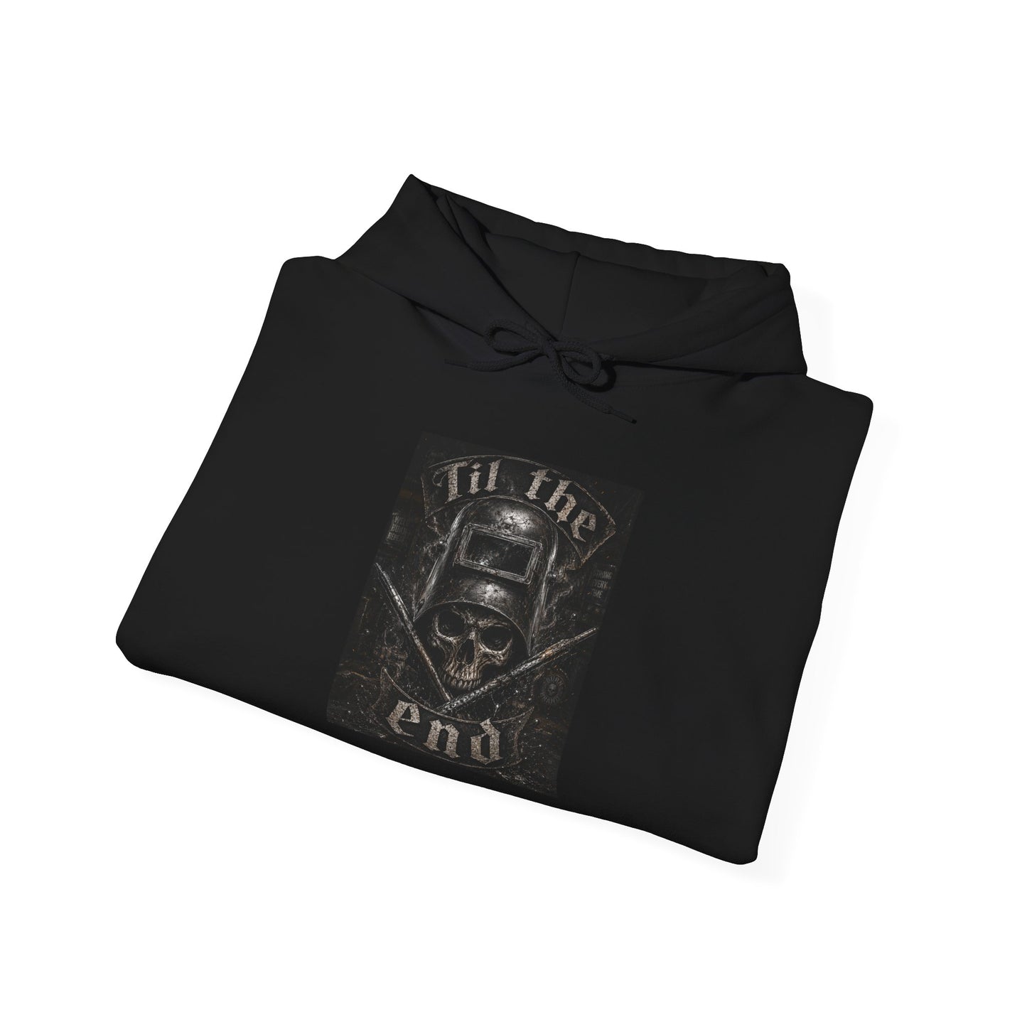 'Til The End' Skull & Crossbones Hoodie - Welder Pullover
