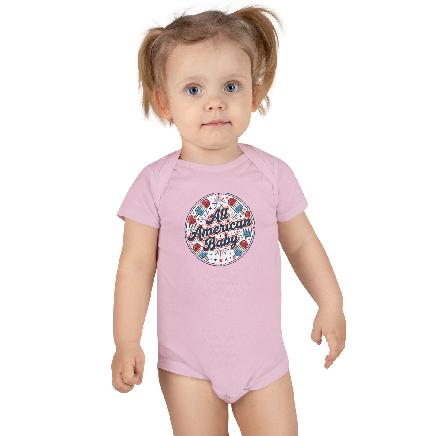 All American Baby Onesie - Patriotic 4th of July Infant Bodysuit