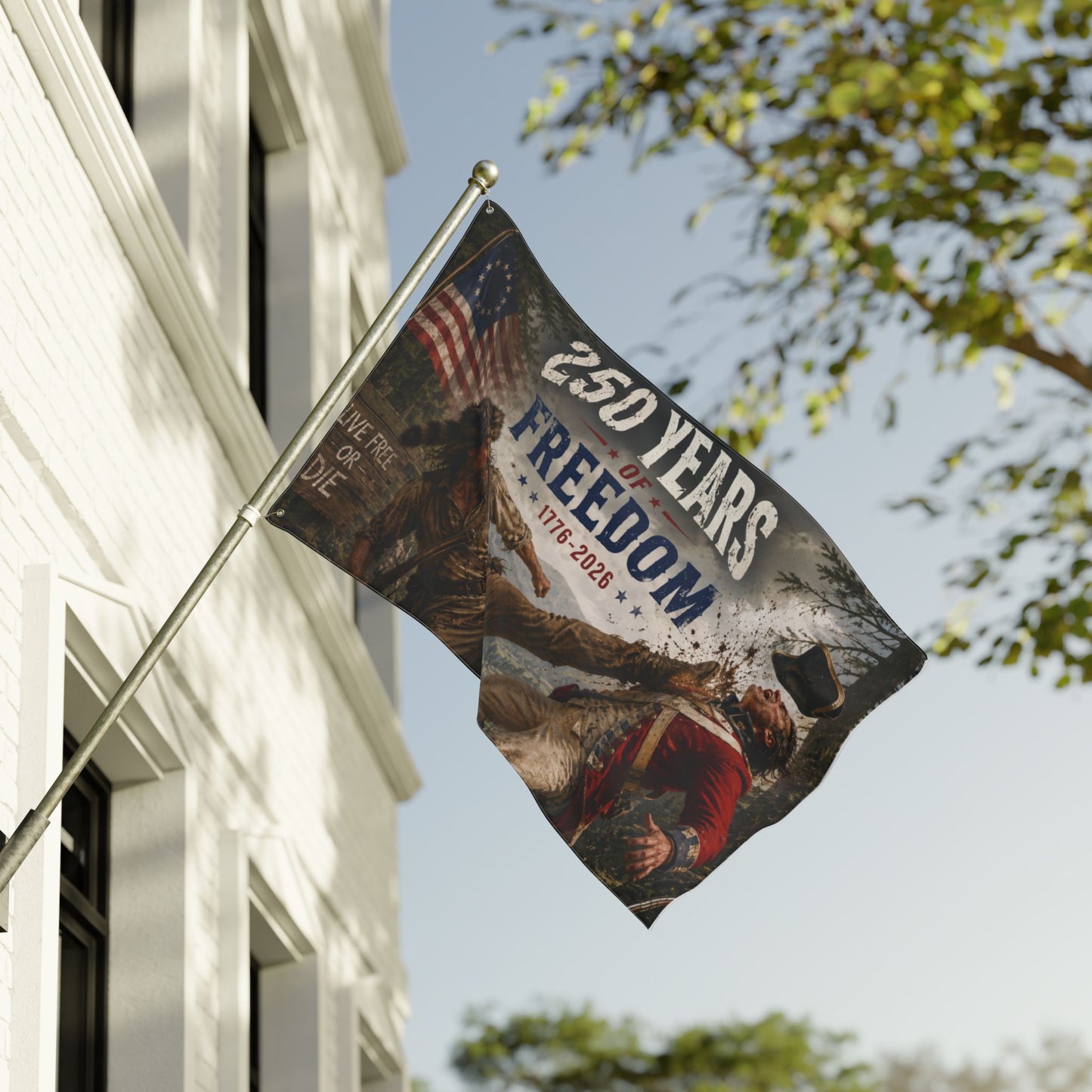 250 Years of Freedom Double-Sided Flag — 1776-2026 Patriotic Outdoor Banner
