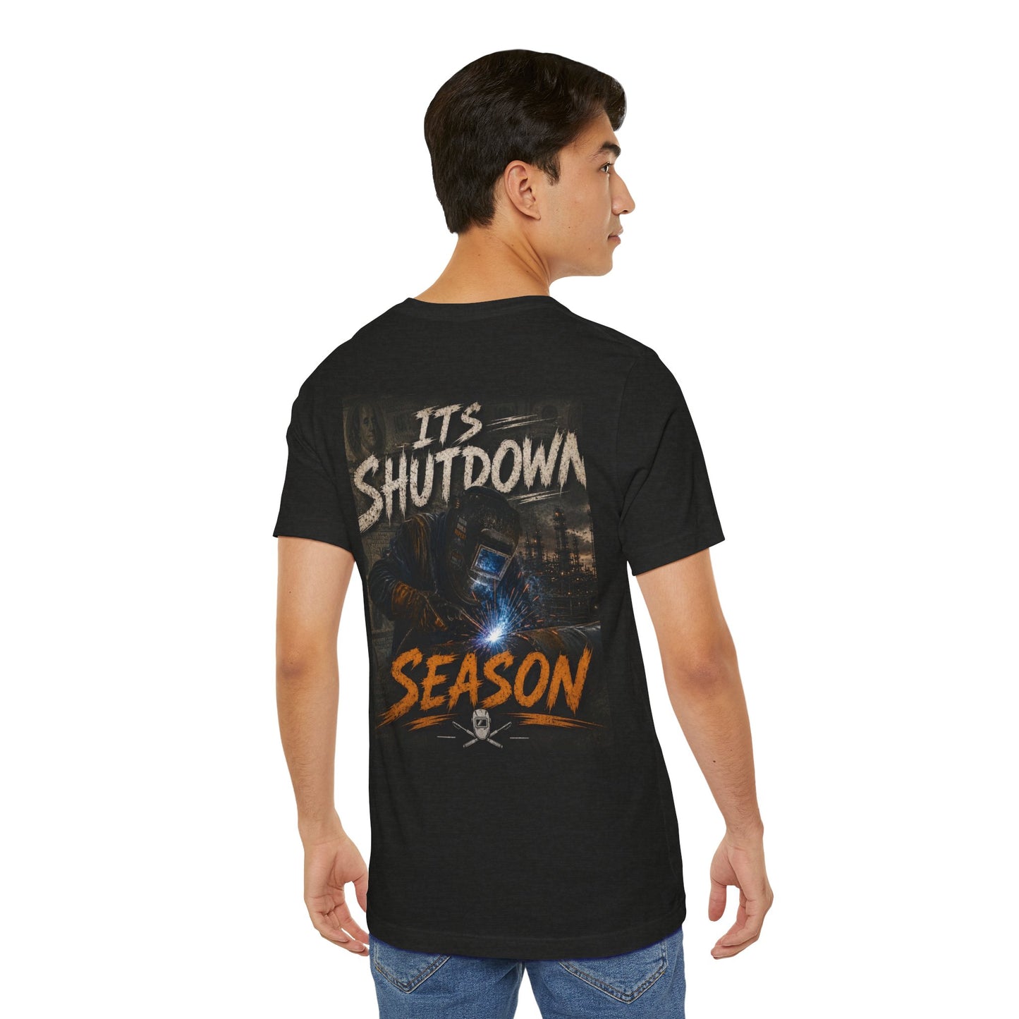 It’s Shutdown Season T‑Shirt — Graphic Crewneck Tee for Bluecollar Workers