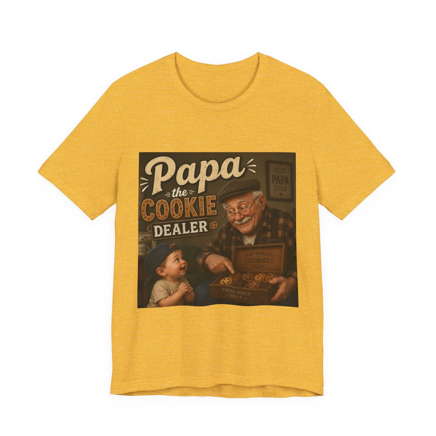 Papa the Cookie Dealer T-Shirt — Funny Grandpa Vintage Cookie Shirt for Father’s Day