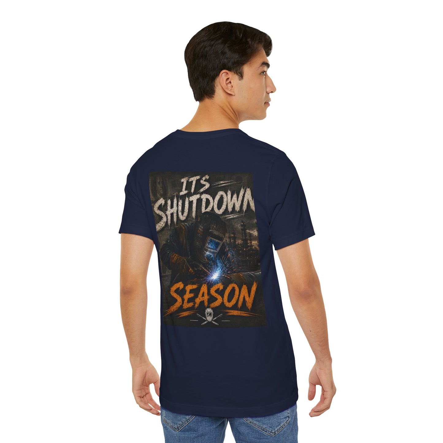 It’s Shutdown Season T‑Shirt — Graphic Crewneck Tee for Bluecollar Workers
