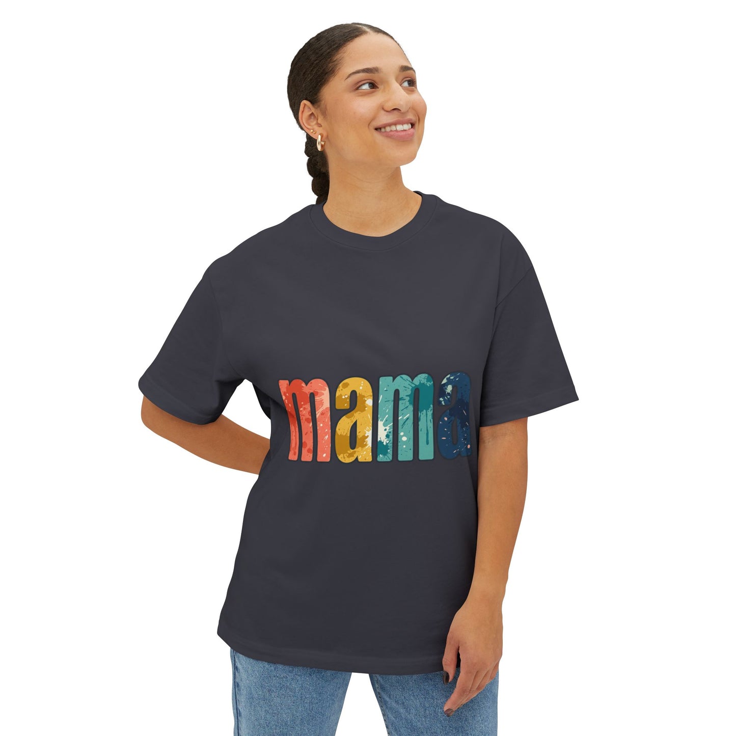 Mama Oversized Tee — Vintage Distressed Mothers Day Shirt
