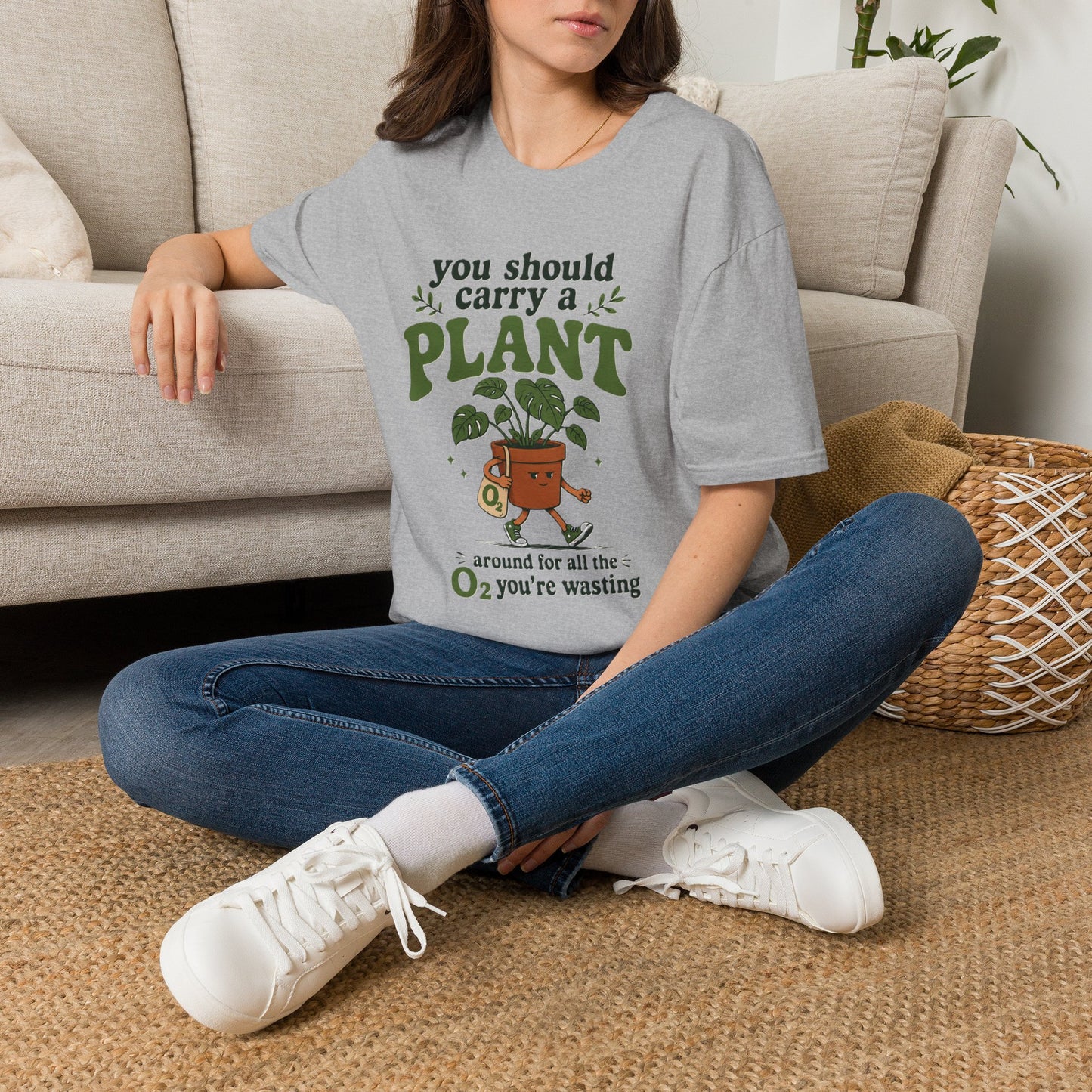 Sarcastic Plant TShirt — "You Should Carry a Plant" Cute Houseplant Graphic Tee