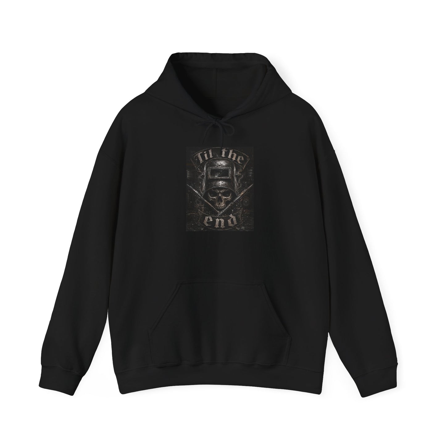 'Til The End' Skull & Crossbones Hoodie - Welder Pullover
