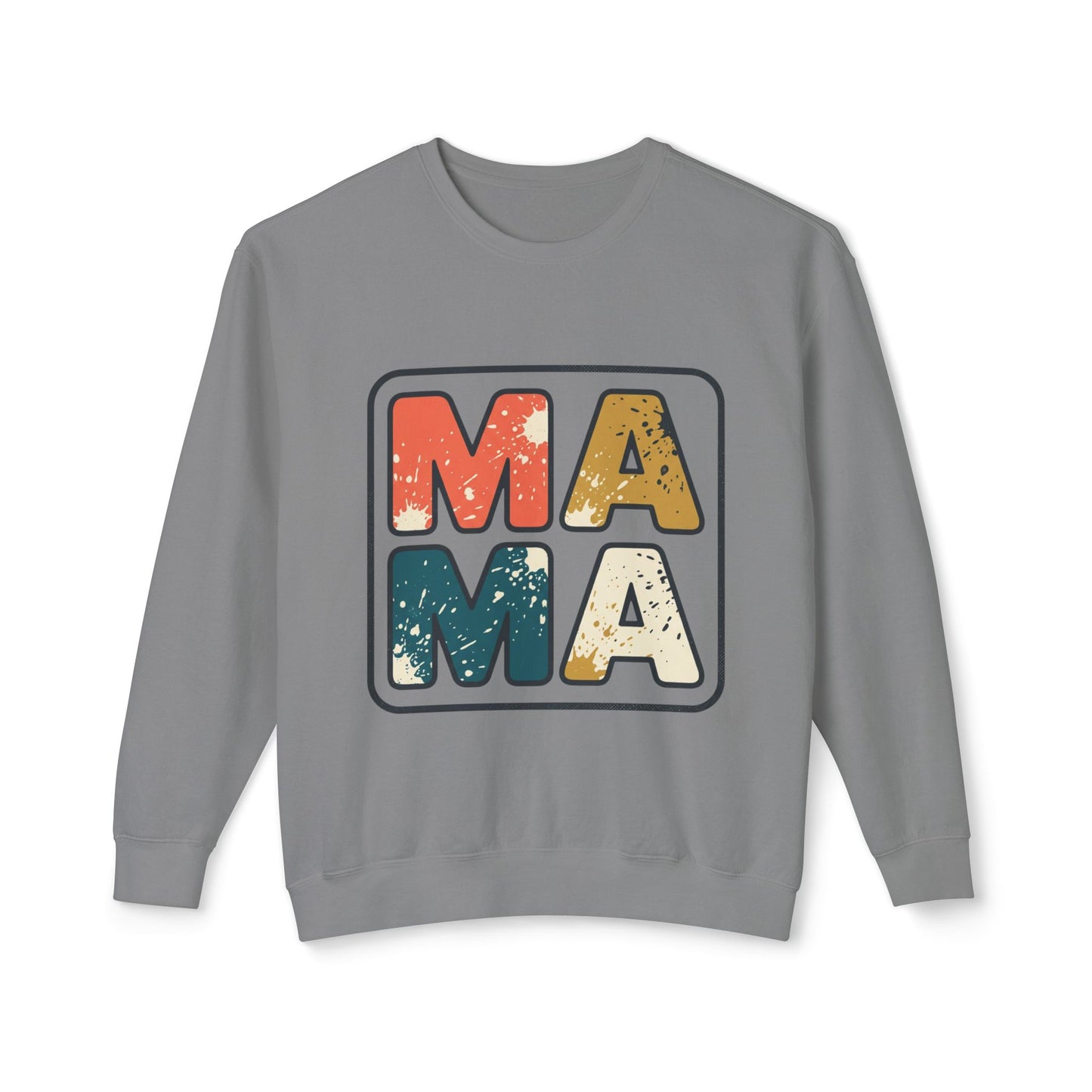 Mama Vintage Block Crewneck Sweatshirt — Retro Distressed "MAMA" Mom Gift