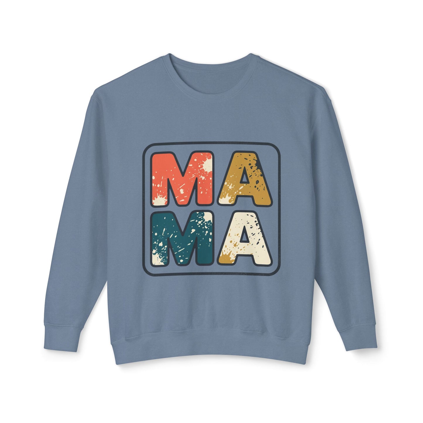 Mama Vintage Block Crewneck Sweatshirt — Retro Distressed "MAMA" Mom Gift