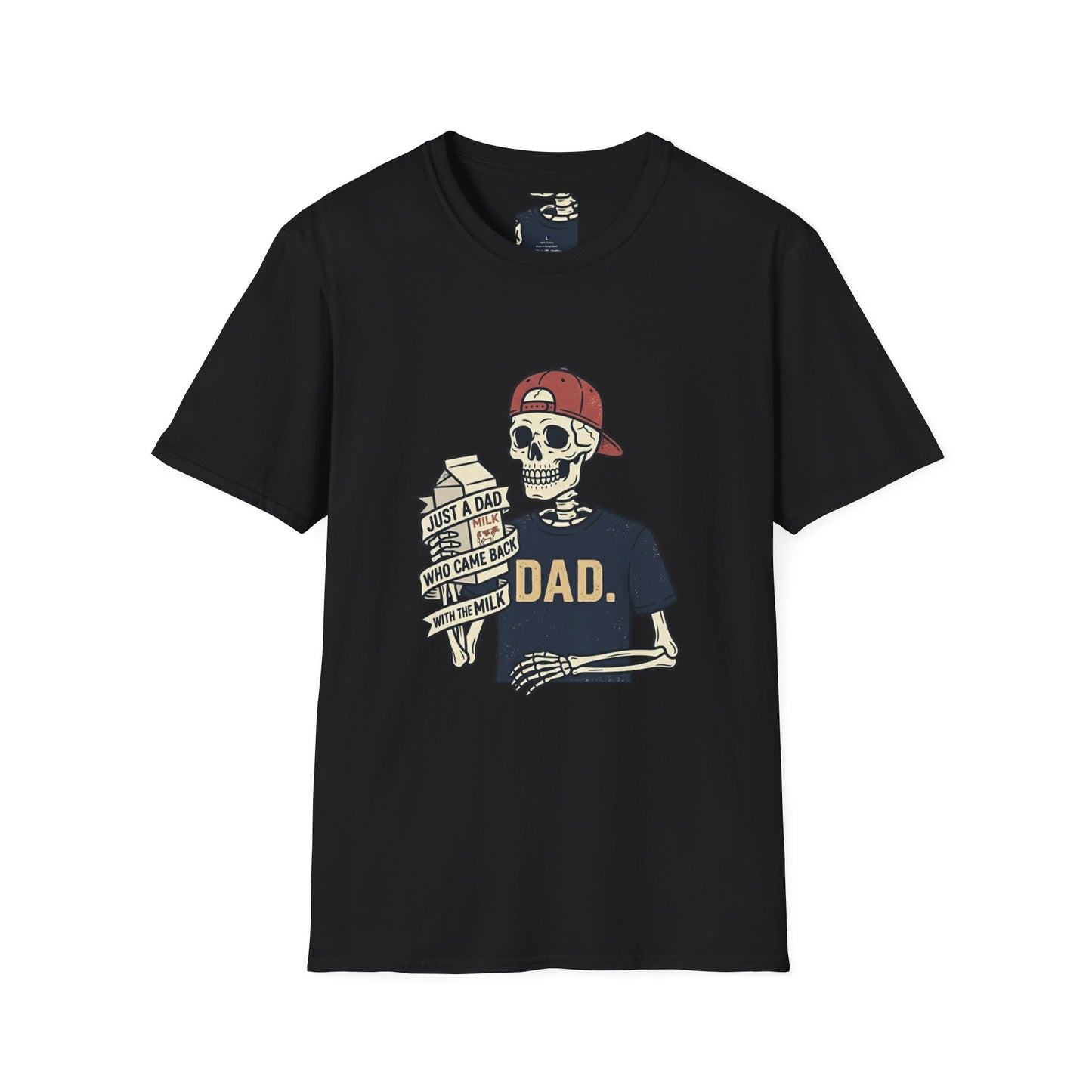 Dad Skeleton T-Shirt — "Just A Dad" Retro Skull Tee