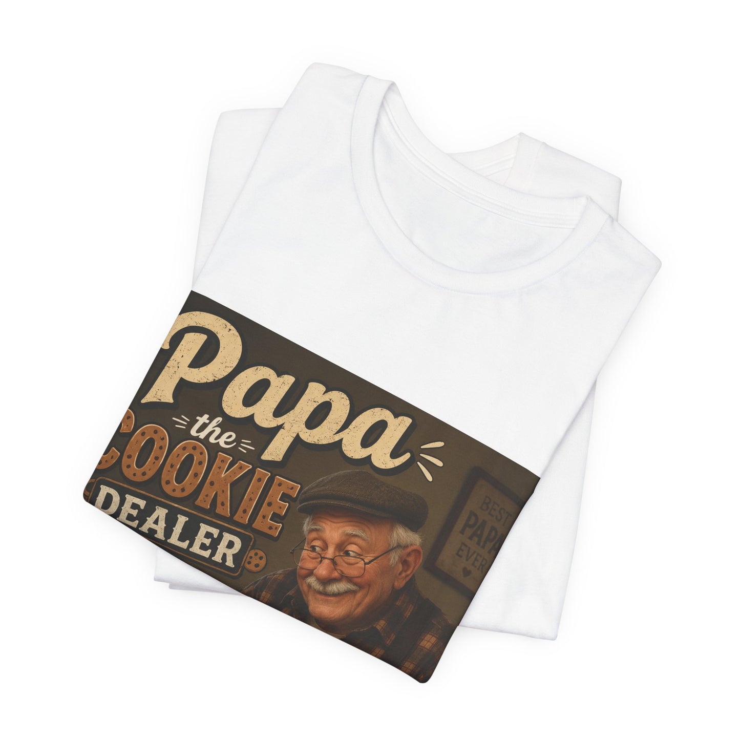 Papa the Cookie Dealer T-Shirt — Funny Grandpa Vintage Cookie Shirt for Father’s Day