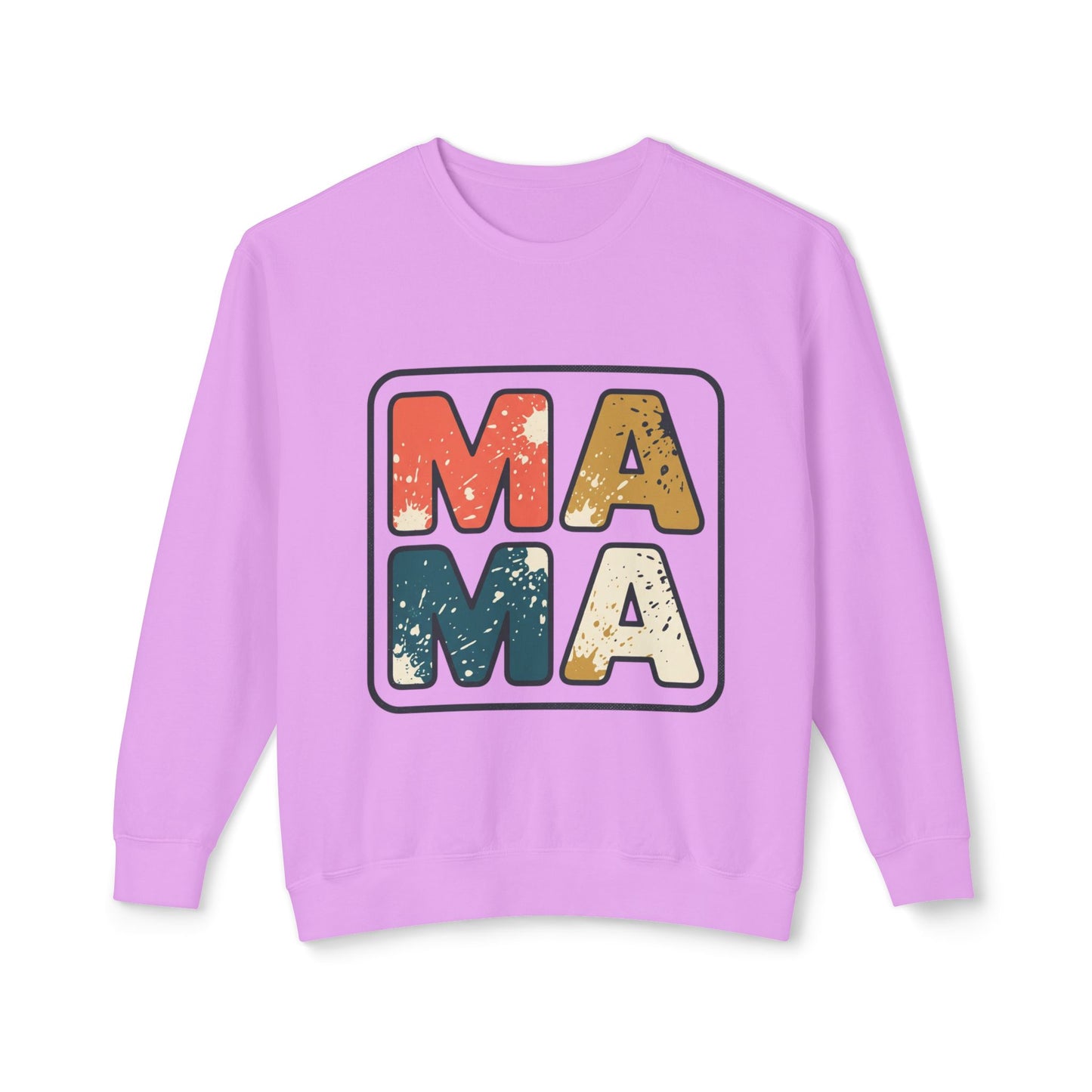 Mama Vintage Block Crewneck Sweatshirt — Retro Distressed "MAMA" Mom Gift
