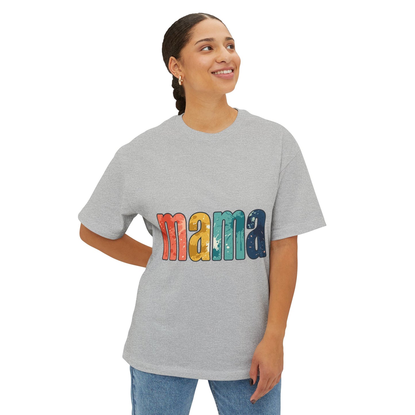 Mama Oversized Tee — Vintage Distressed Mothers Day Shirt