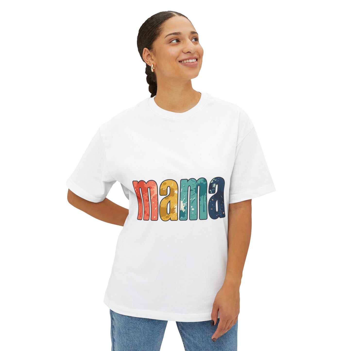 Mama Oversized Tee — Vintage Distressed Mothers Day Shirt