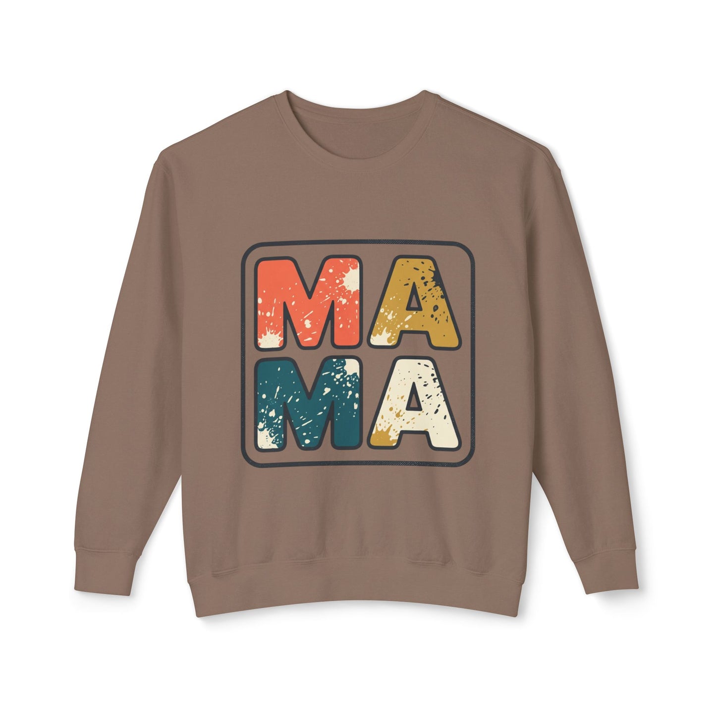 Mama Vintage Block Crewneck Sweatshirt — Retro Distressed "MAMA" Mom Gift