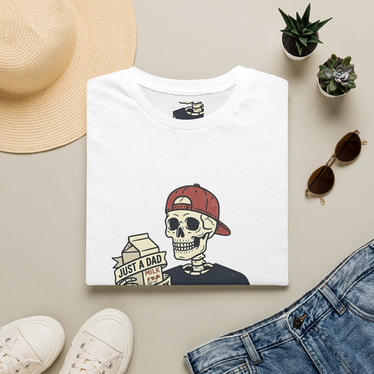 Dad Skeleton T-Shirt — "Just A Dad" Retro Skull Tee