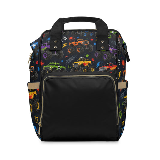 Monster Truck Diaper Backpack — Multifunctional Baby Bag for Moms & Dads