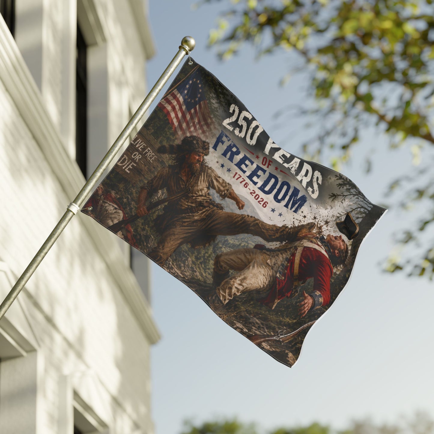 250 Years of Freedom Double-Sided Flag — 1776-2026 Patriotic Outdoor Banner