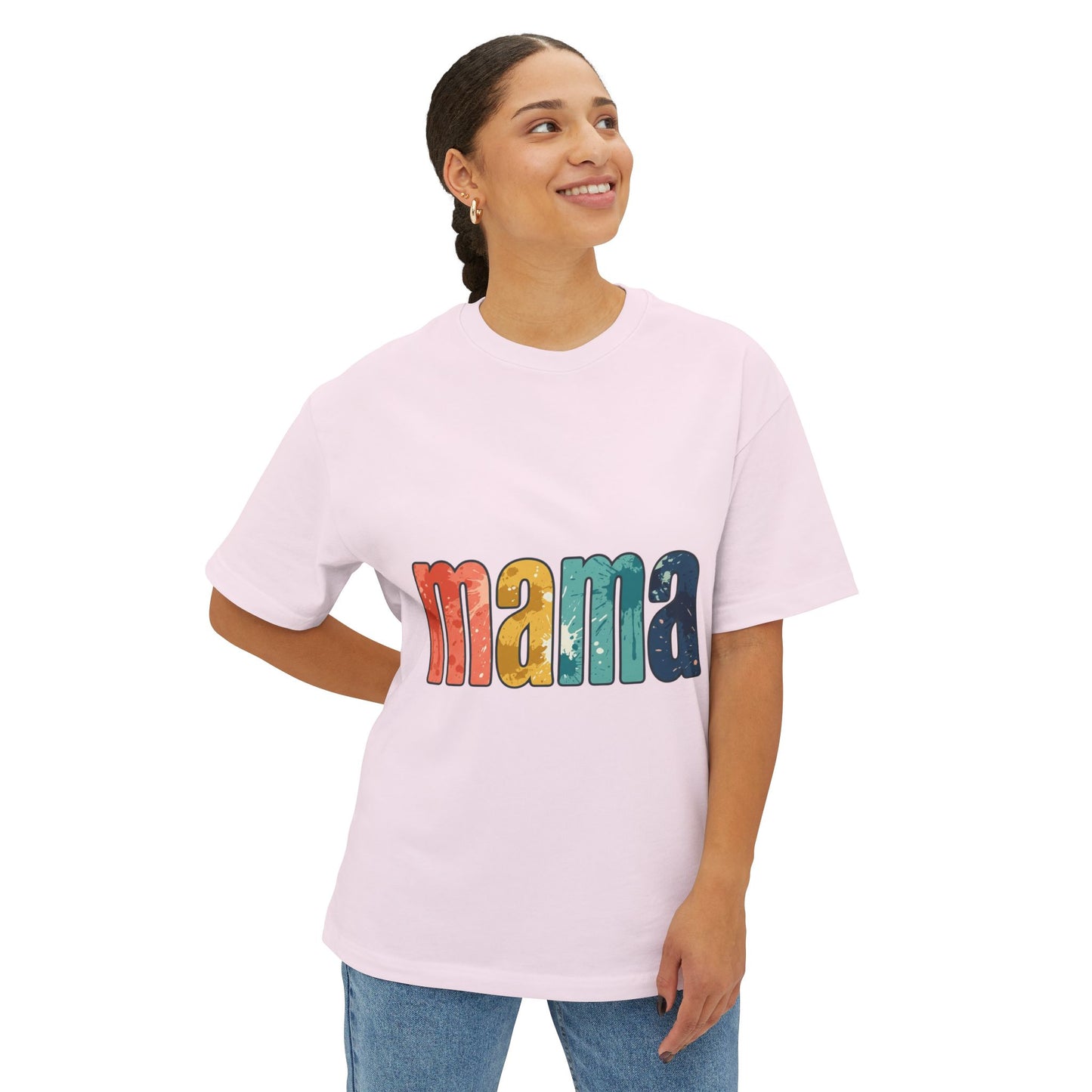 Mama Oversized Tee — Vintage Distressed Mothers Day Shirt