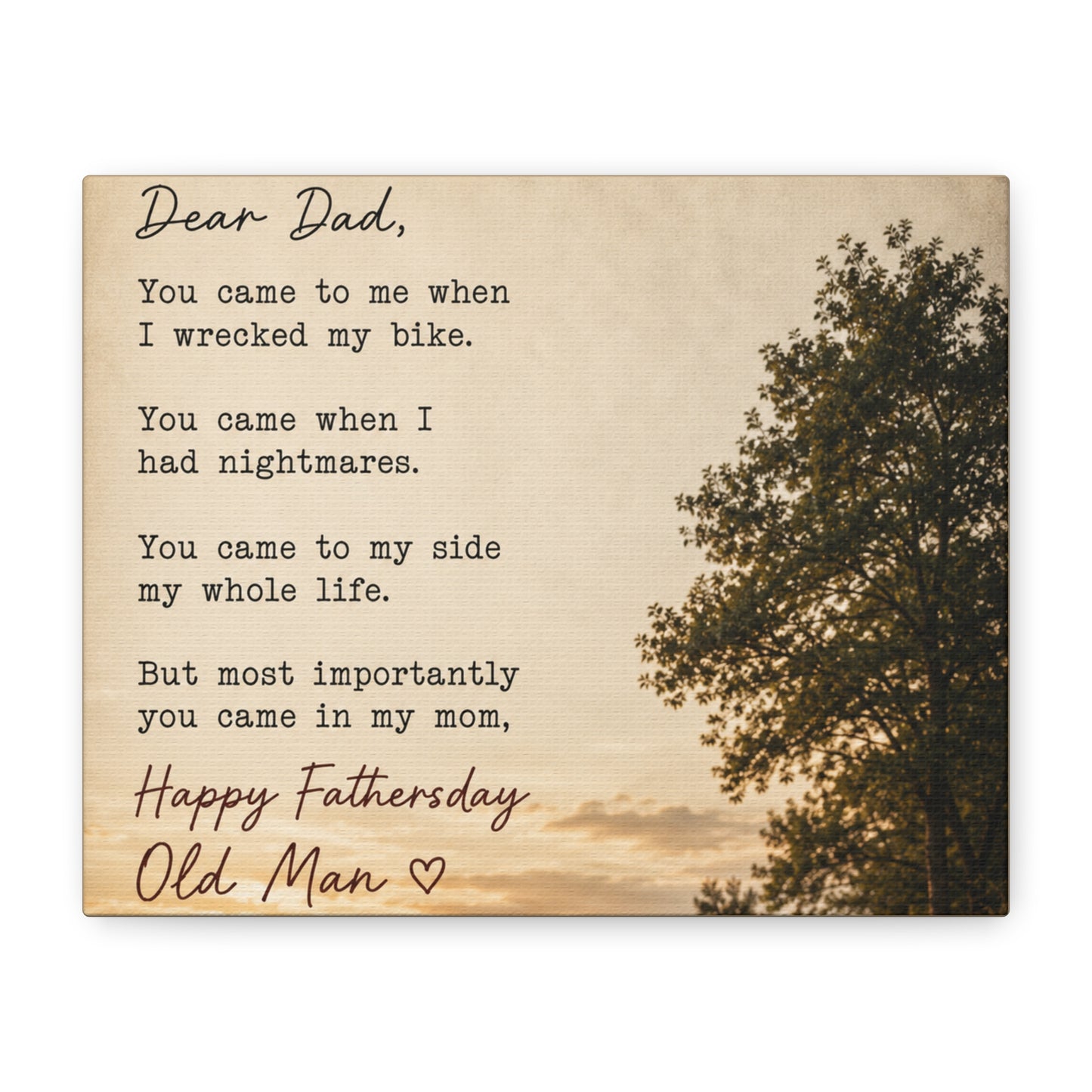 "Dear Dad" Funny Father's Day Wall Art