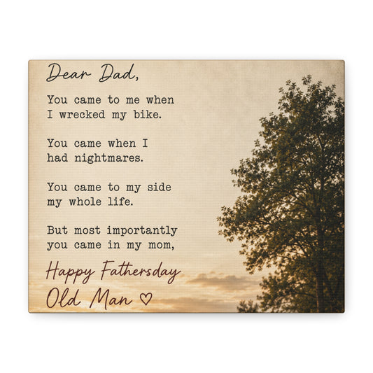 "Dear Dad" Funny Father's Day Wall Art
