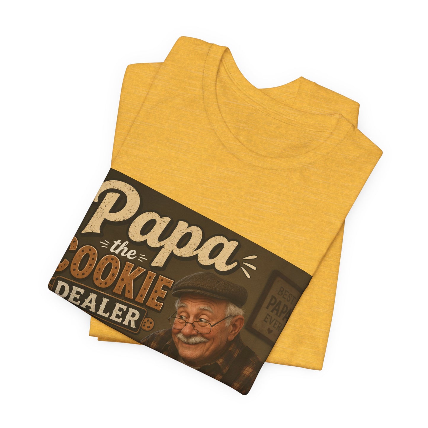 Papa the Cookie Dealer T-Shirt — Funny Grandpa Vintage Cookie Shirt for Father’s Day