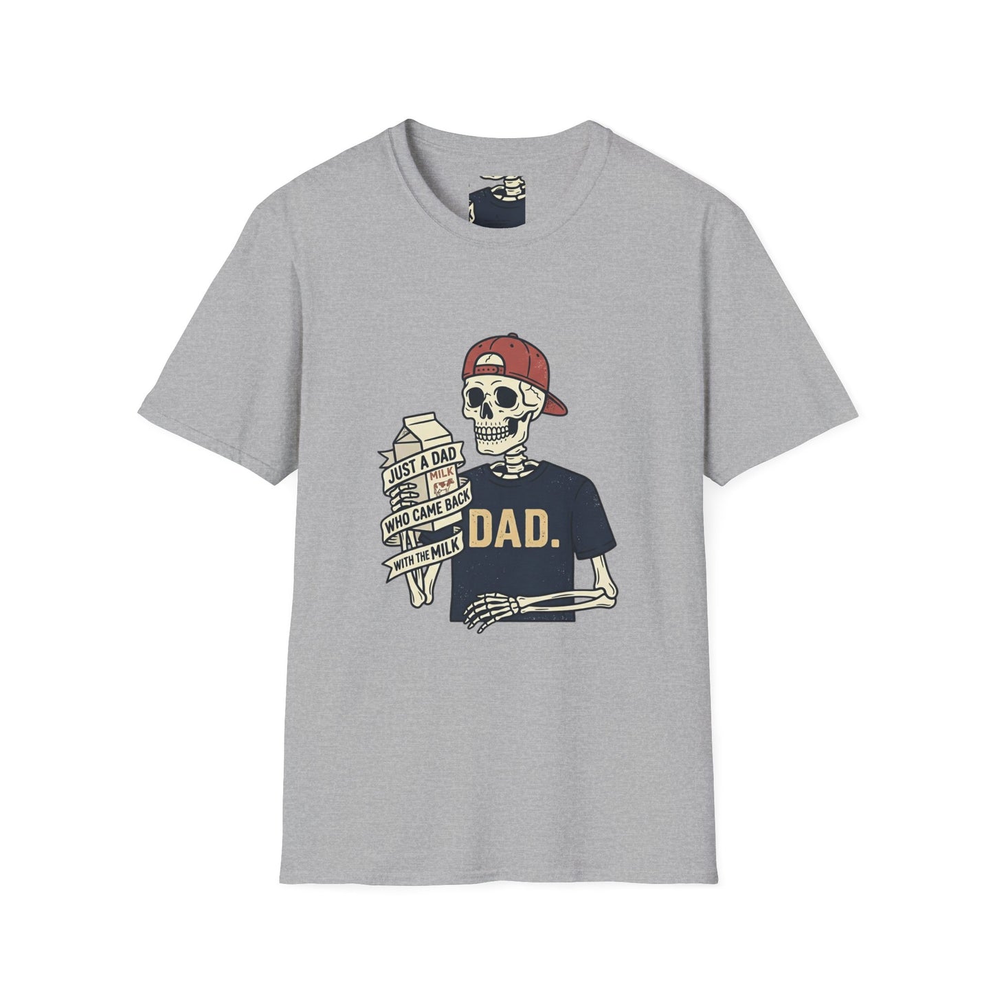 Dad Skeleton T-Shirt — "Just A Dad" Retro Skull Tee