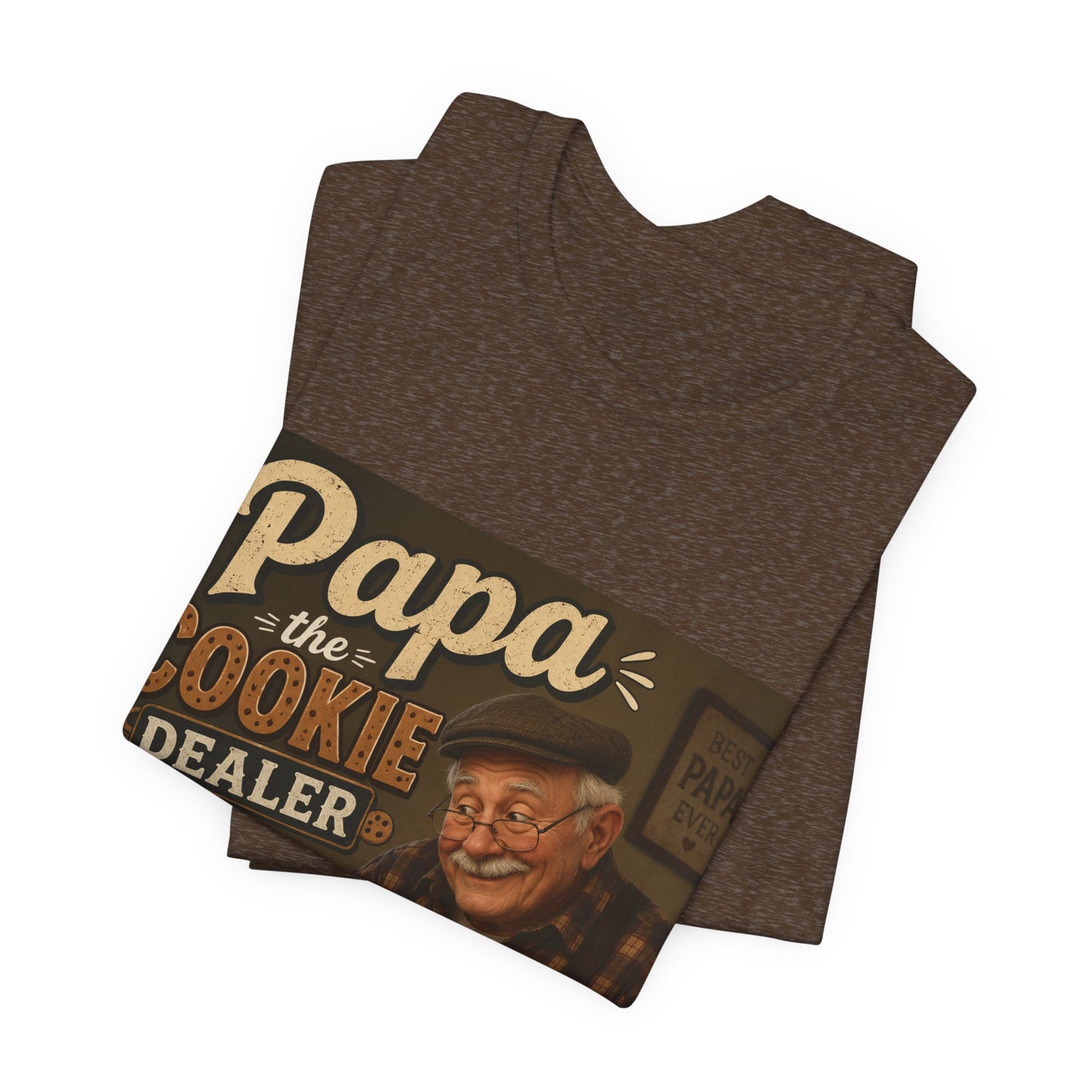 Papa the Cookie Dealer T-Shirt — Funny Grandpa Vintage Cookie Shirt for Father’s Day