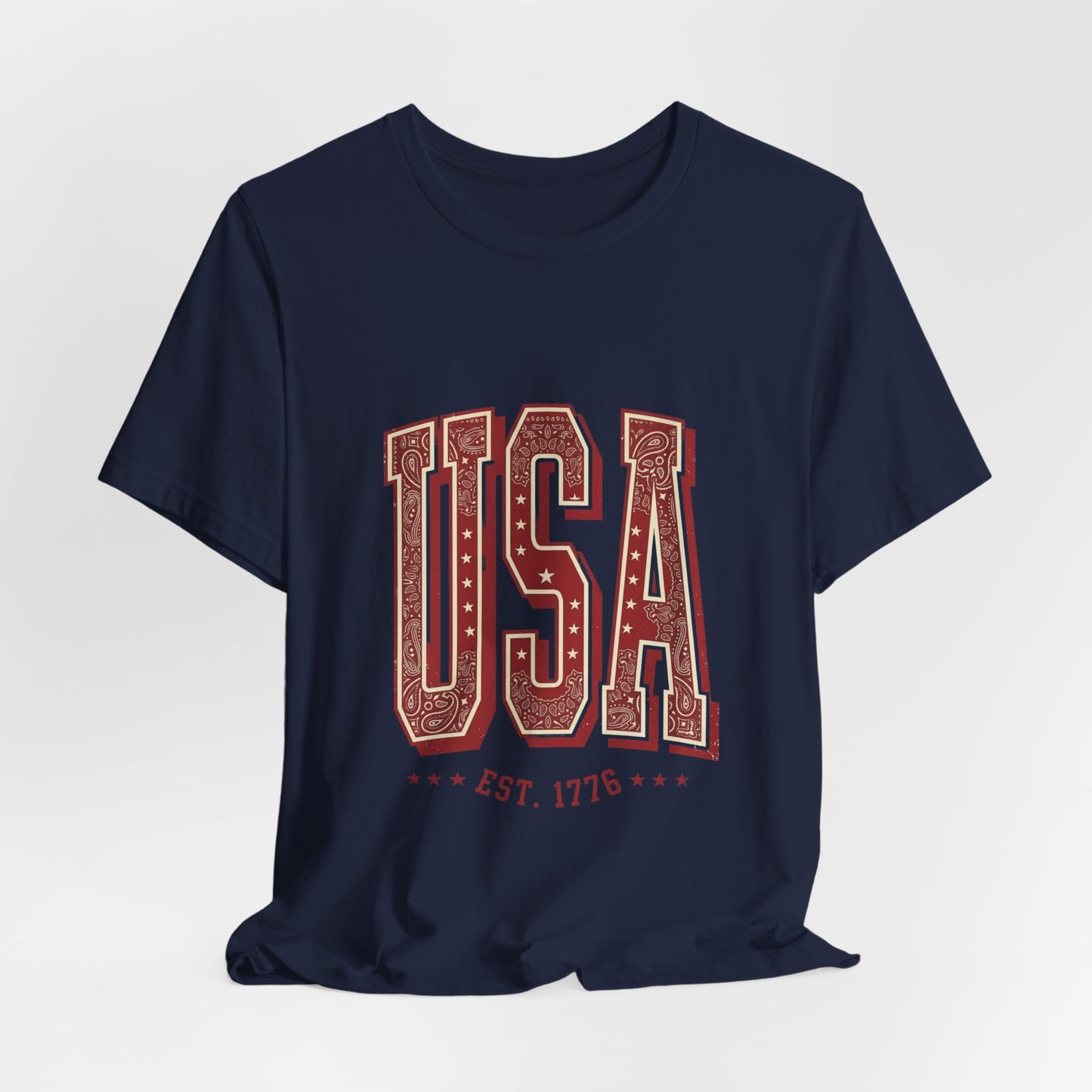 Vintage Americana USA Tee | 4th of July Patriotic Stars Distressed