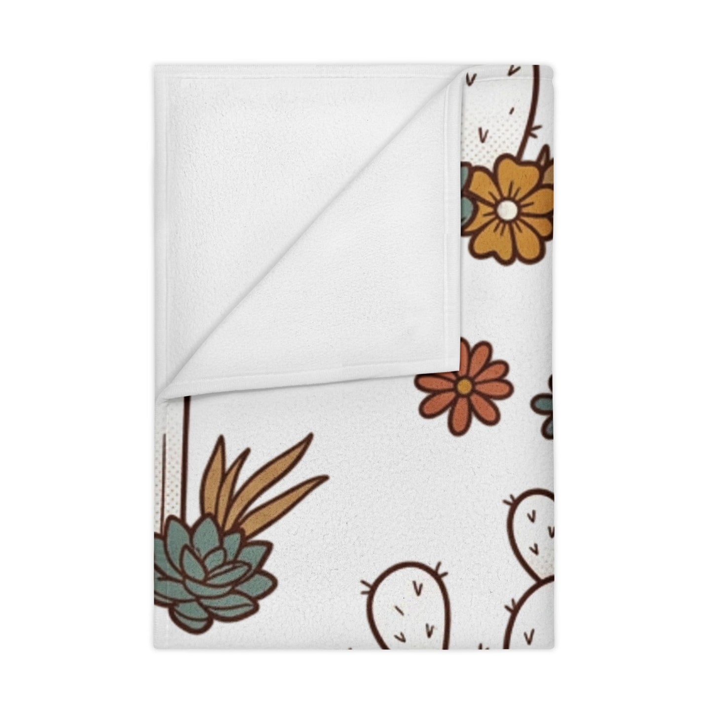 Cactus & Succulent Toddler Blanket – Boho Desert Nursery Throw