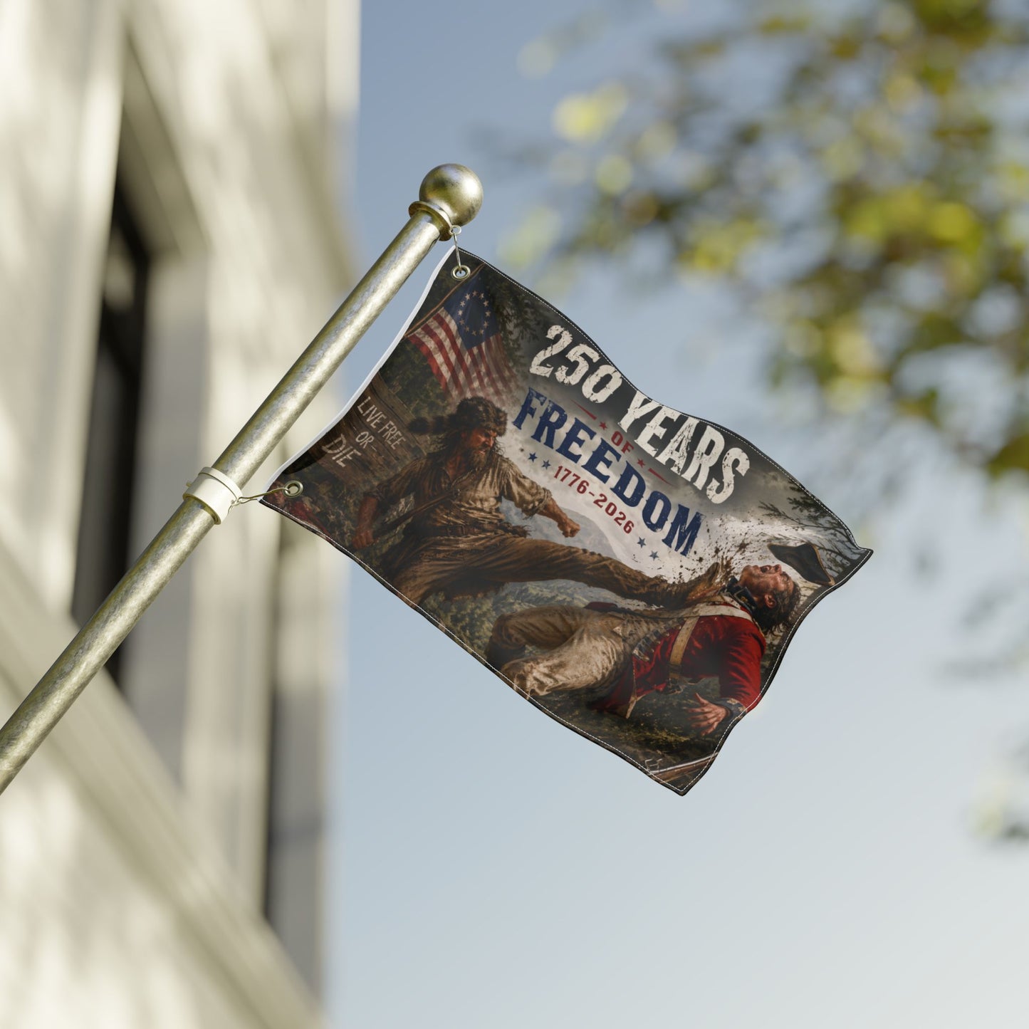250 Years of Freedom Double-Sided Flag — 1776-2026 Patriotic Outdoor Banner