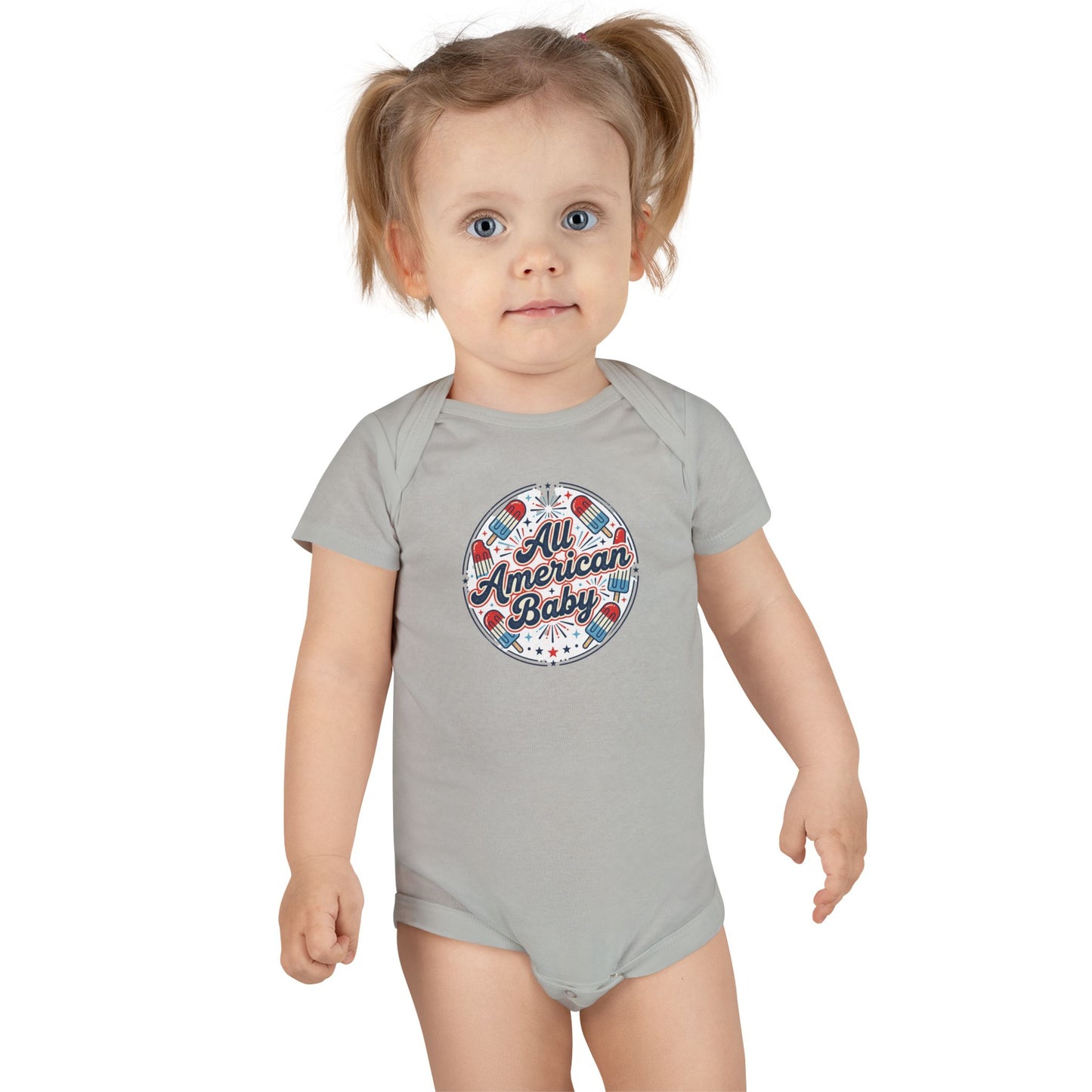 All American Baby Onesie - Patriotic 4th of July Infant Bodysuit