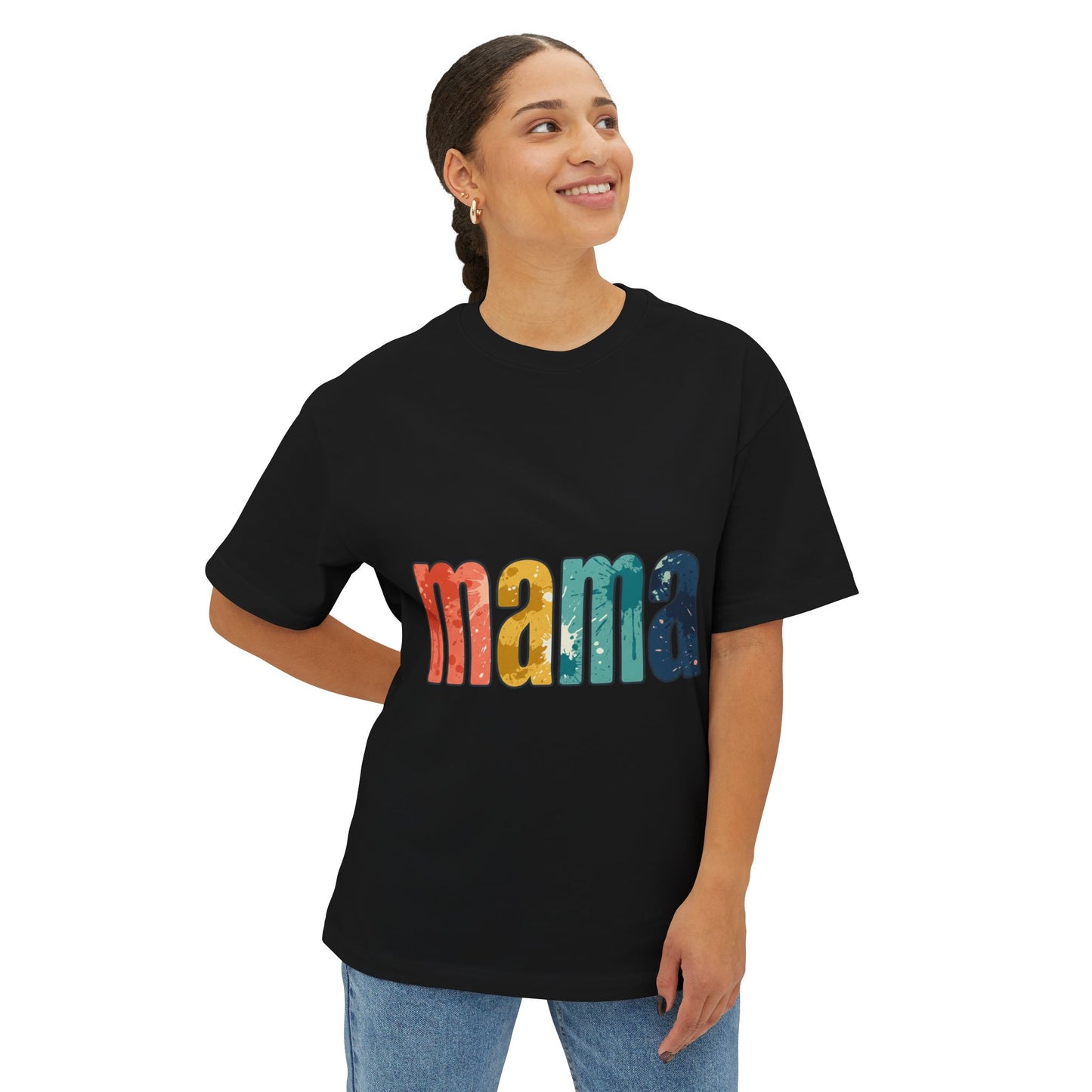 Mama Oversized Tee — Vintage Distressed Mothers Day Shirt