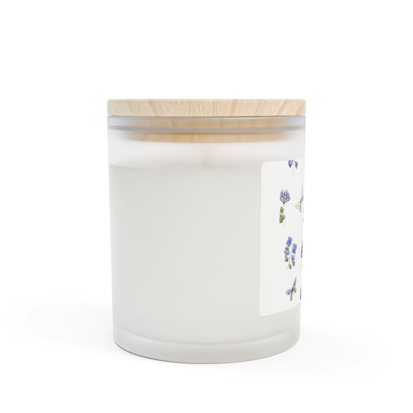 Frosted Glass Candle — Lavender Blossom Floral Scented Candle (11 oz)