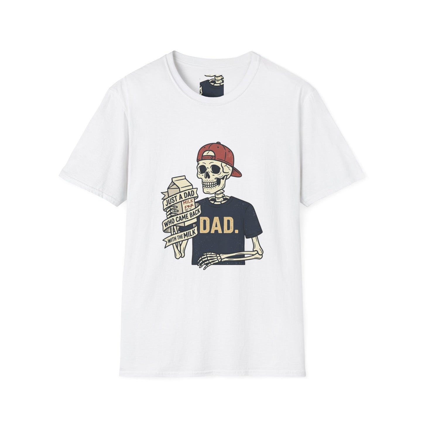 Dad Skeleton T-Shirt — "Just A Dad" Retro Skull Tee