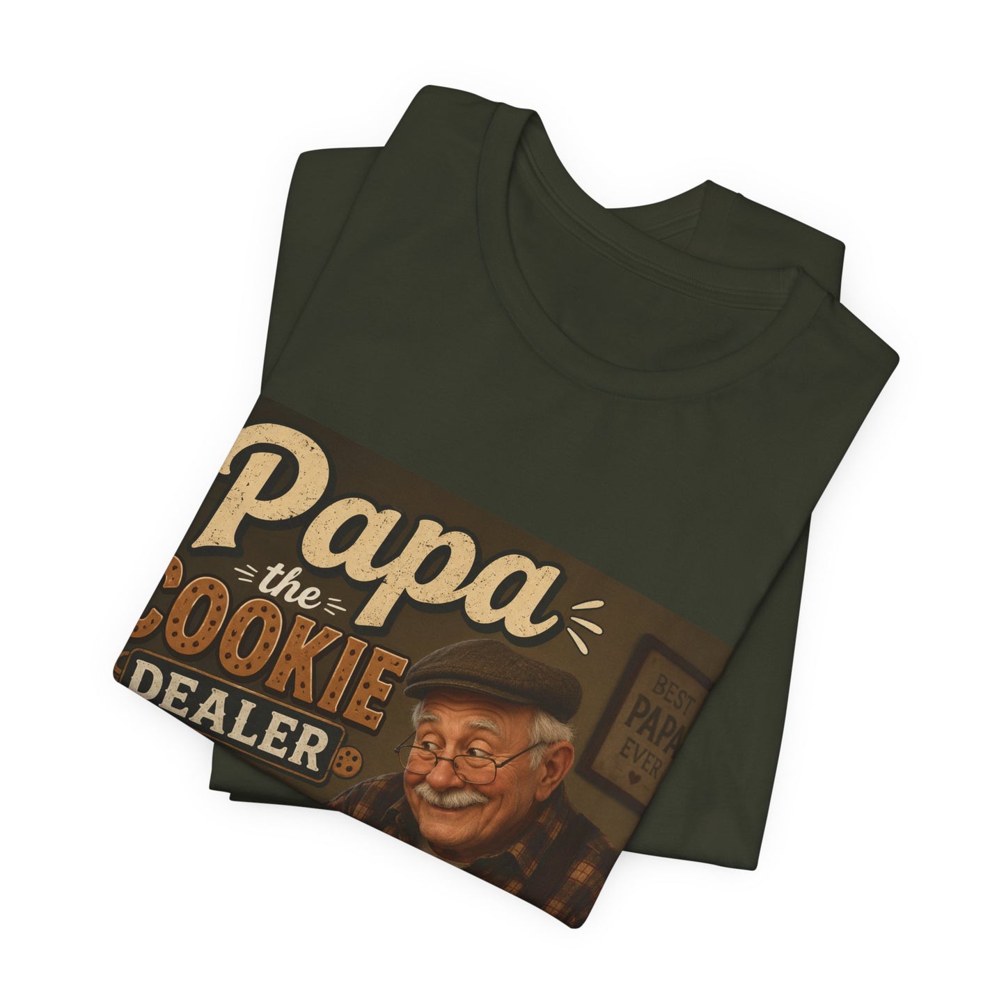 Papa the Cookie Dealer T-Shirt — Funny Grandpa Vintage Cookie Shirt for Father’s Day