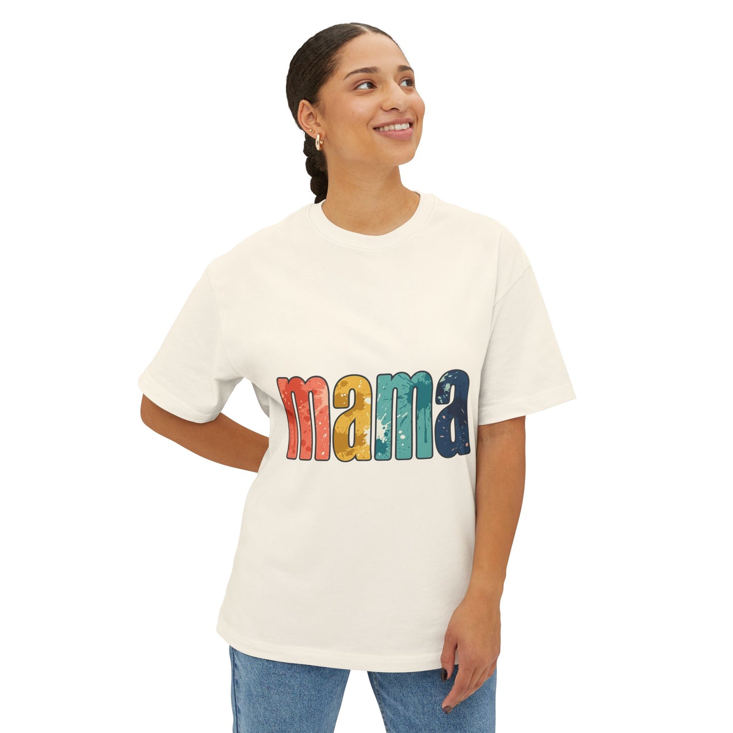 Mama Oversized Tee — Vintage Distressed Mothers Day Shirt
