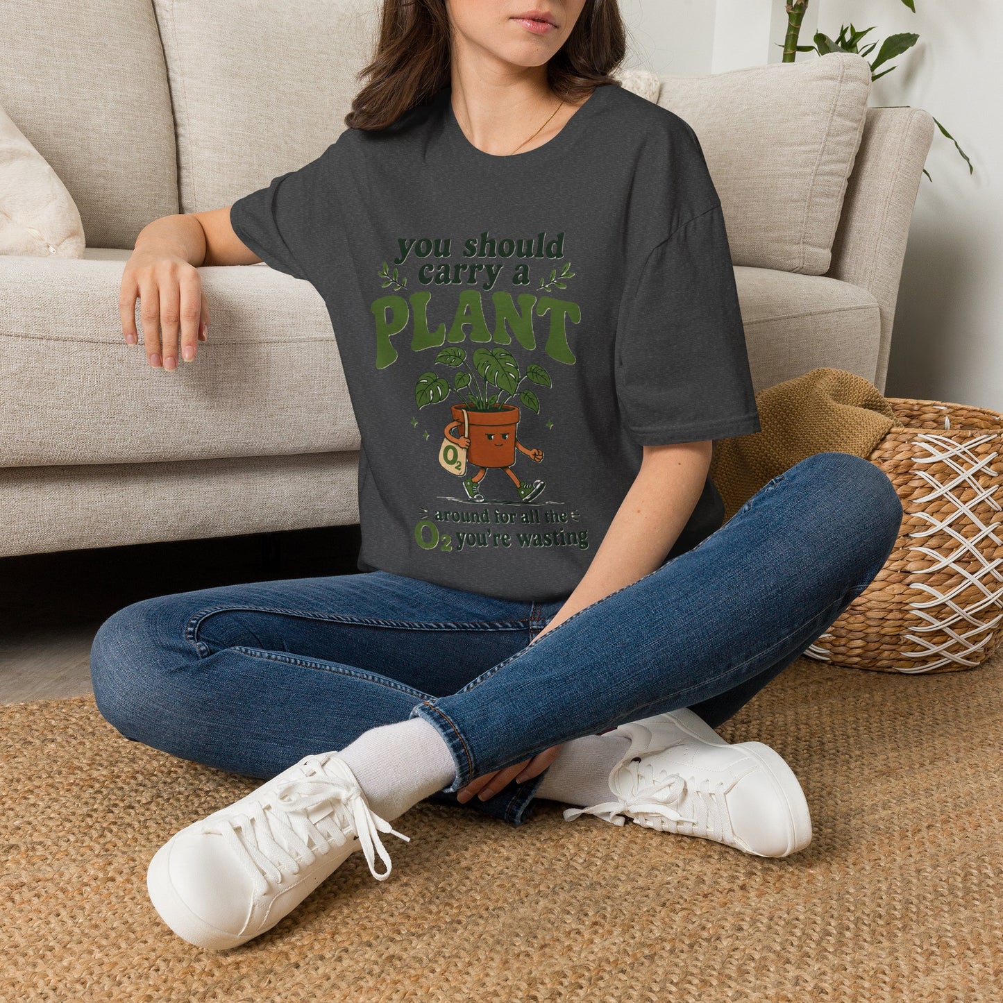 Sarcastic Plant TShirt — "You Should Carry a Plant" Cute Houseplant Graphic Tee