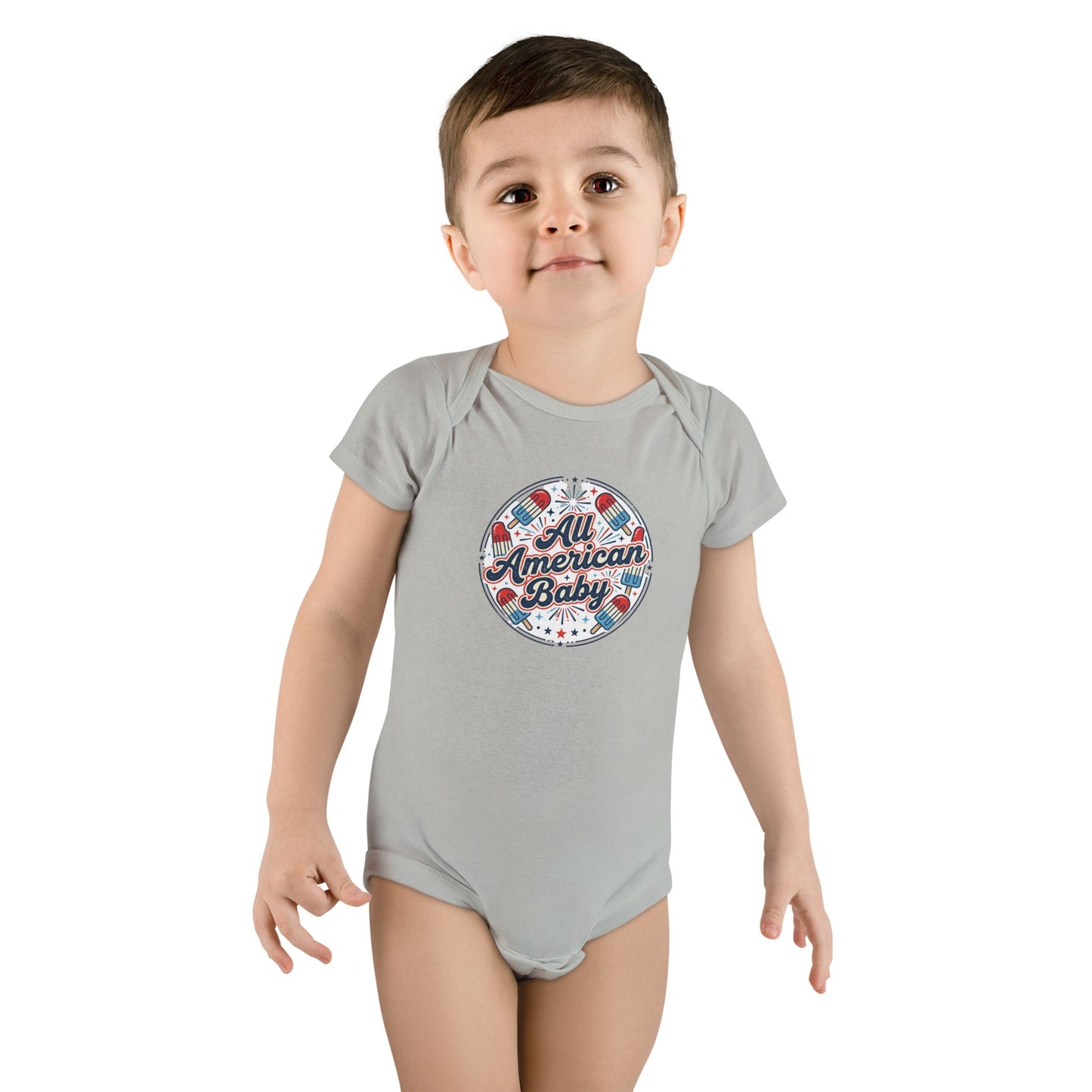 All American Baby Onesie - Patriotic 4th of July Infant Bodysuit