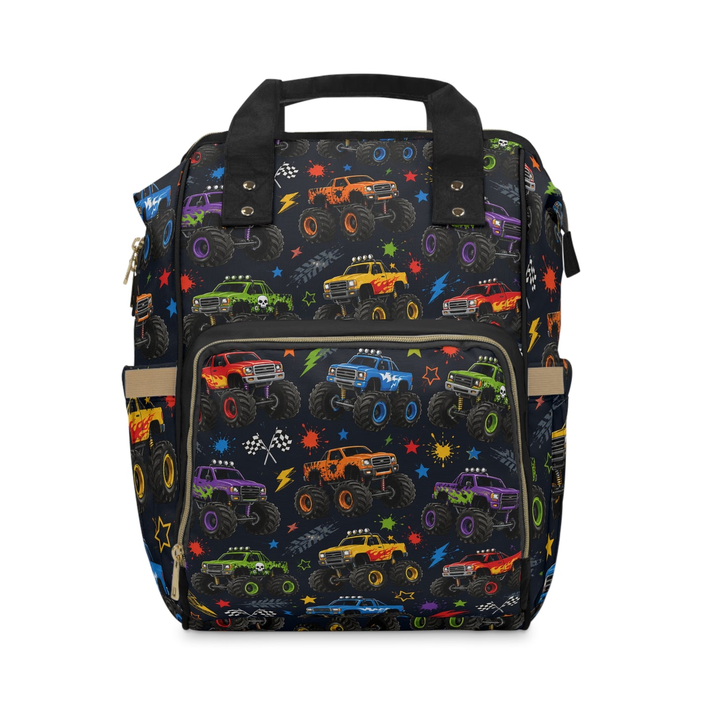 Monster Truck Diaper Backpack — Multifunctional Baby Travel Bag