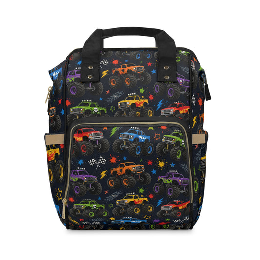 Monster Truck Diaper Backpack — Multifunctional Baby Travel Bag
