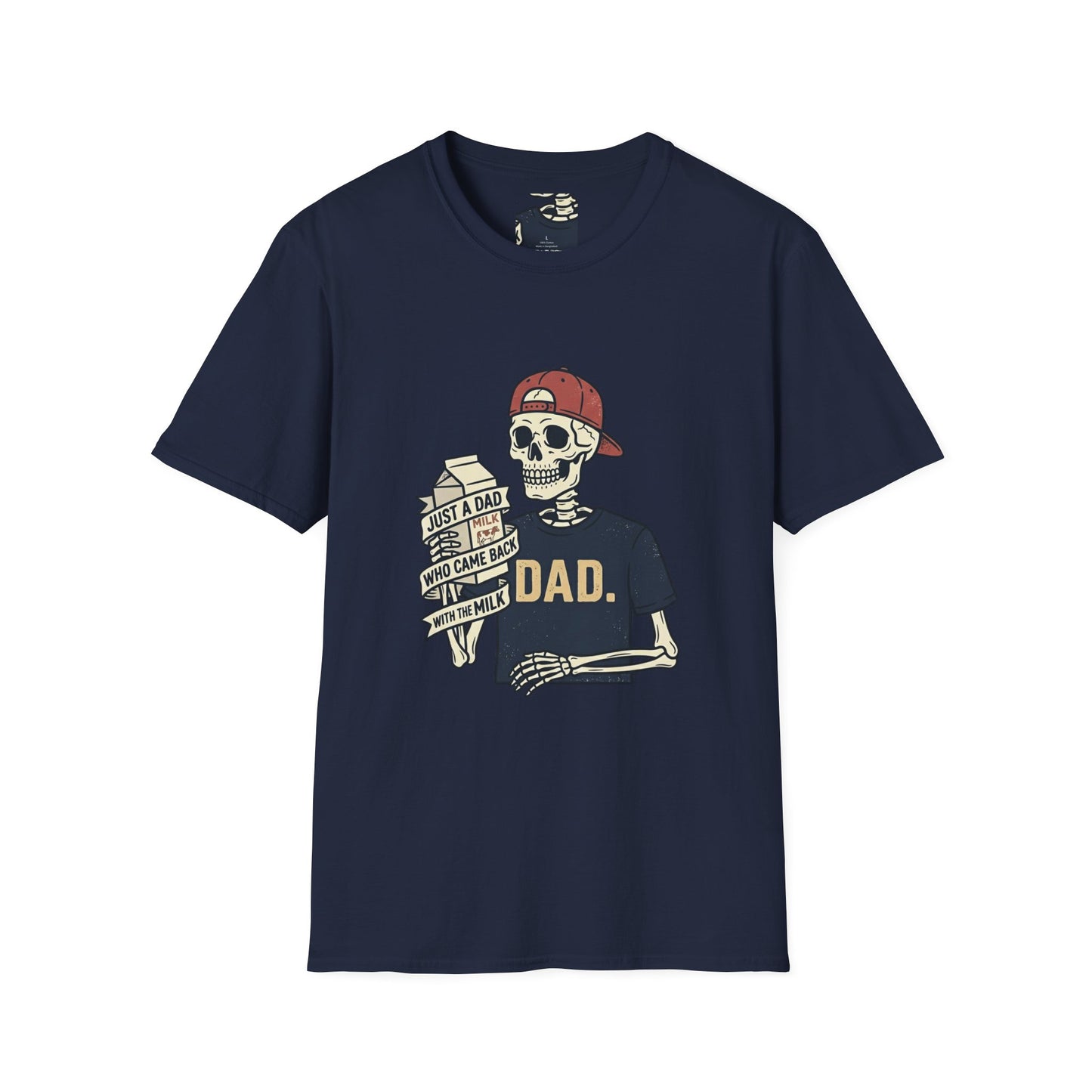 Dad Skeleton T-Shirt — "Just A Dad" Retro Skull Tee