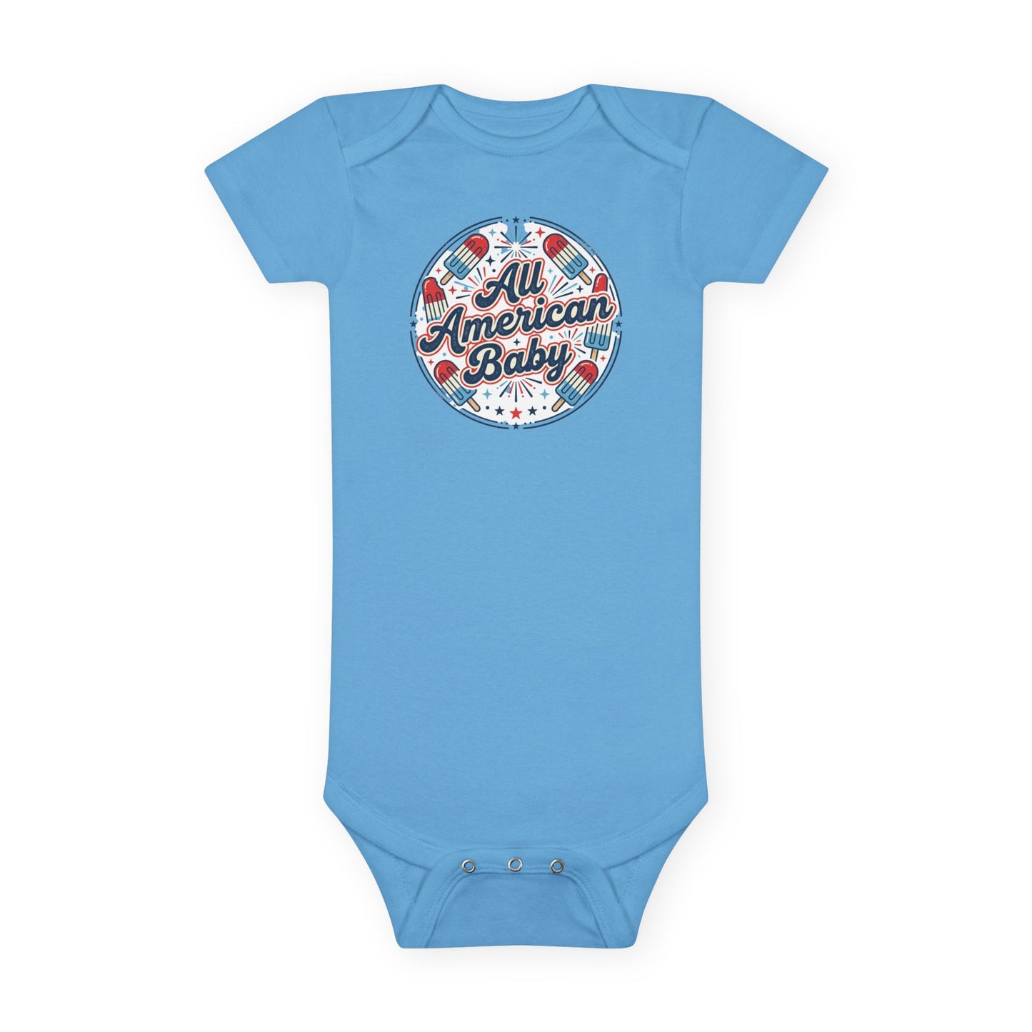 All American Baby Onesie - Patriotic 4th of July Infant Bodysuit