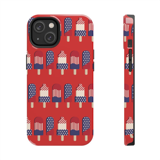 Patriotic Popsicle Tough Phone Case — 4th of July American Flag Phone Cover