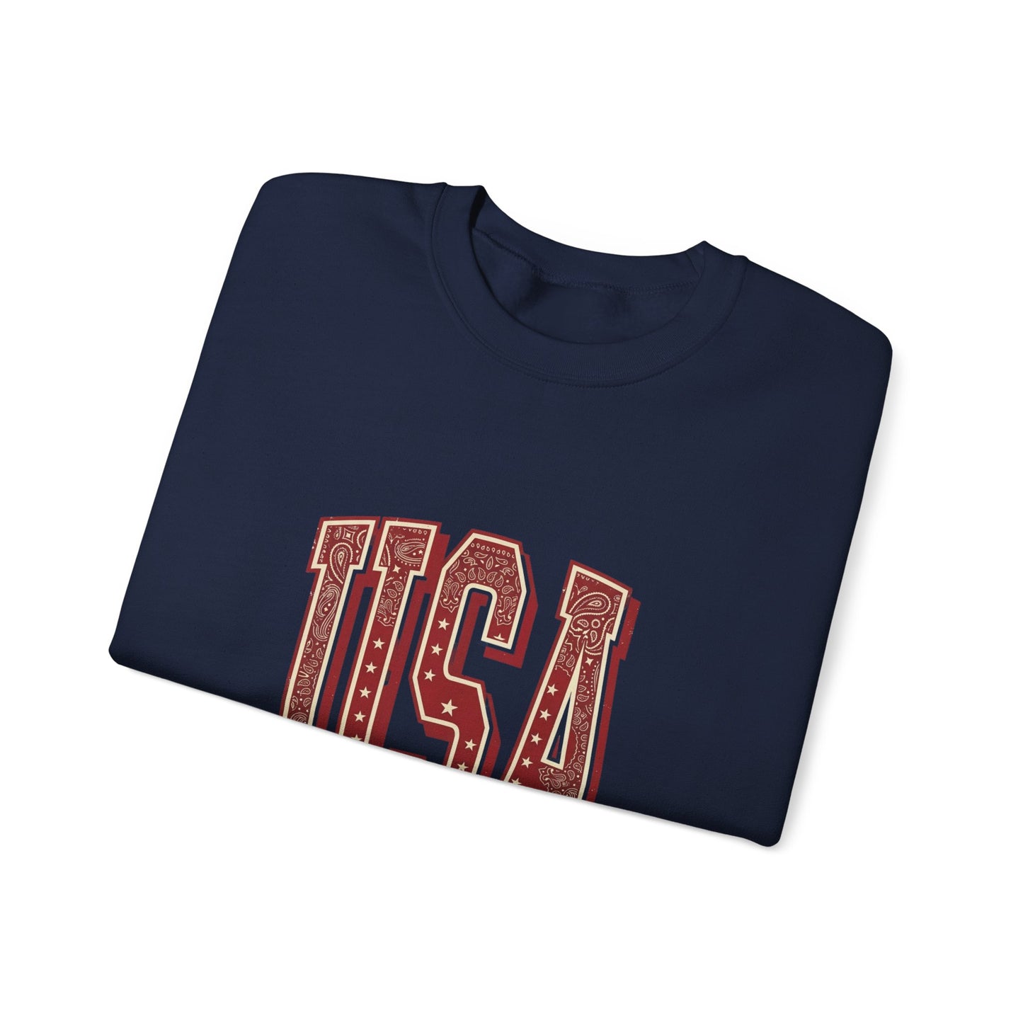 USA Vintage Americana Sweatshirt | 4th of July Patriotic Stars