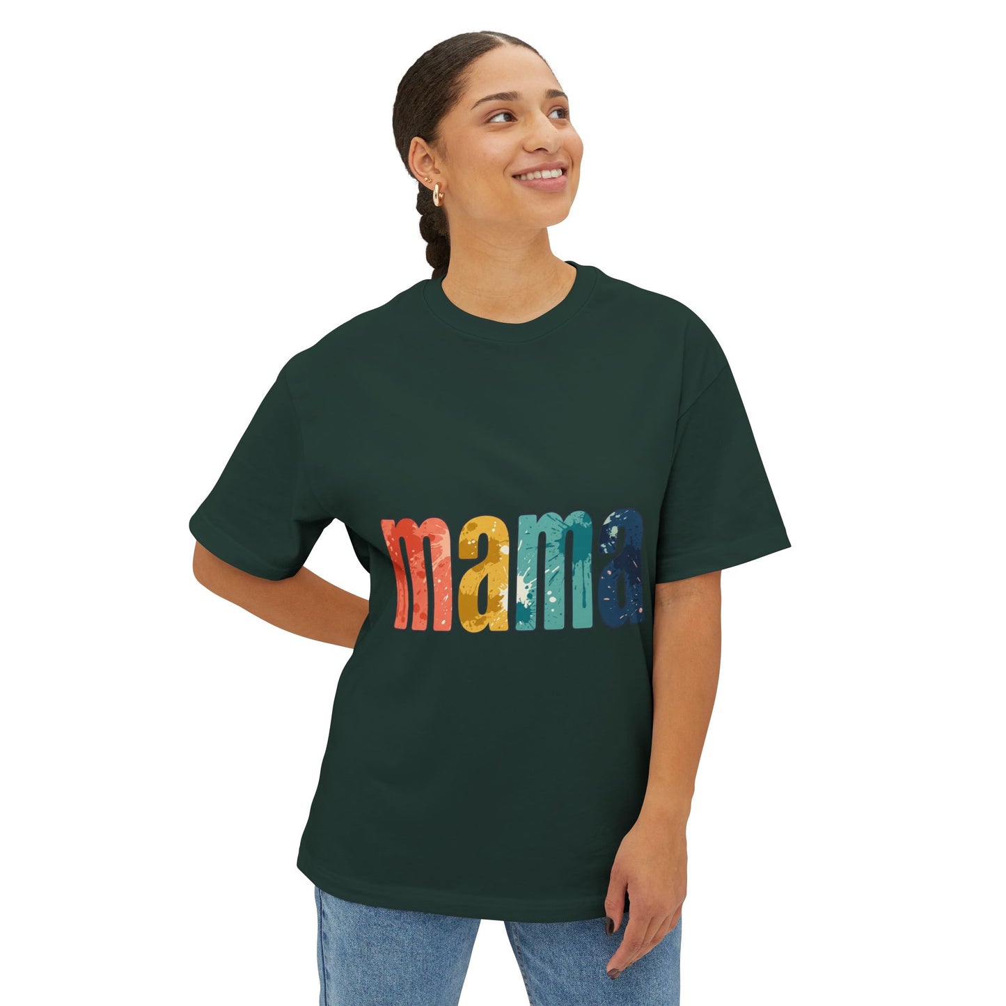 Mama Oversized Tee — Vintage Distressed Mothers Day Shirt