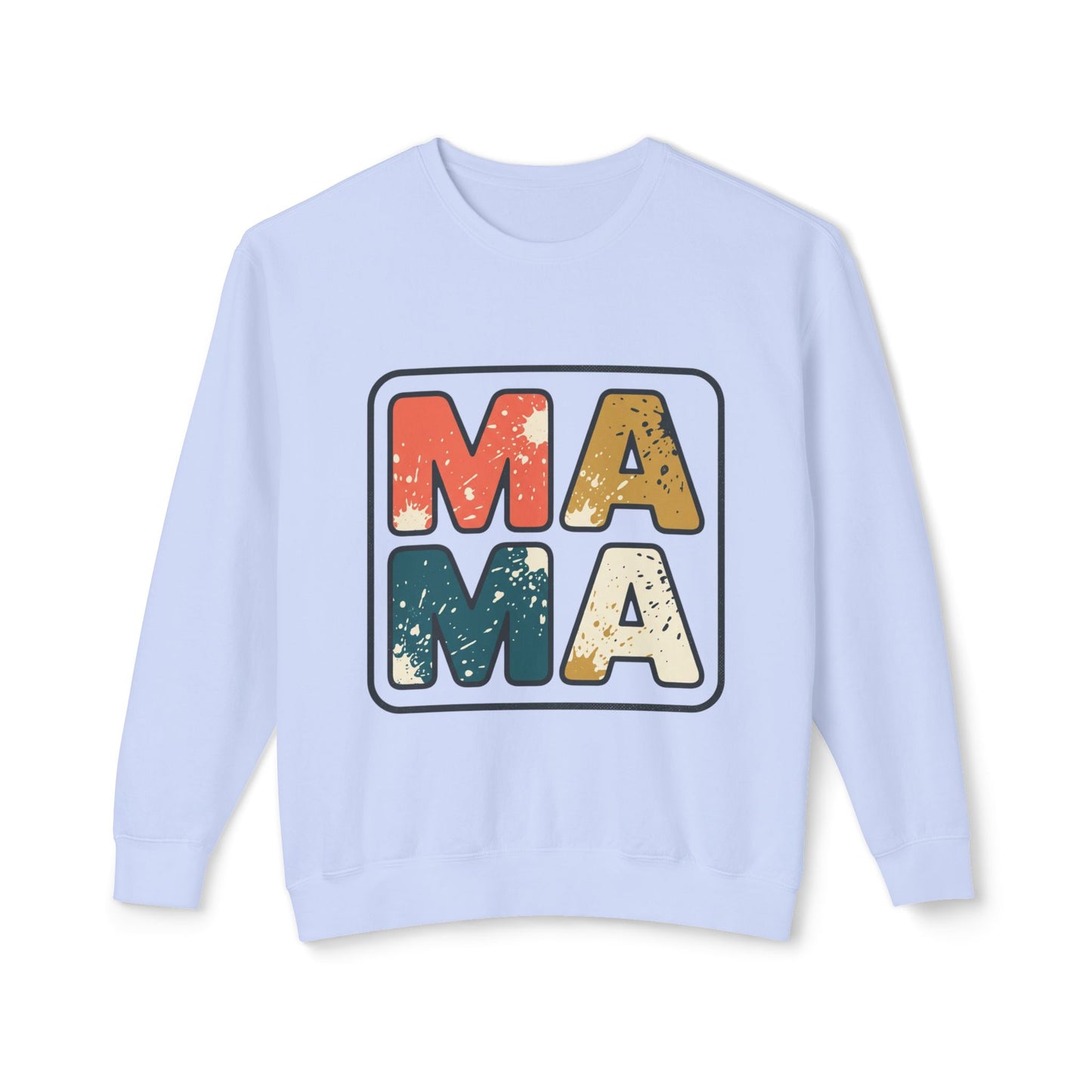 Mama Vintage Block Crewneck Sweatshirt — Retro Distressed "MAMA" Mom Gift