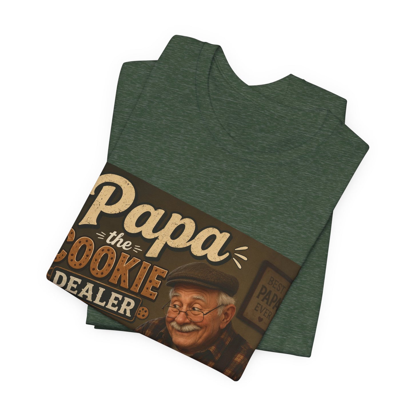 Papa the Cookie Dealer T-Shirt — Funny Grandpa Vintage Cookie Shirt for Father’s Day