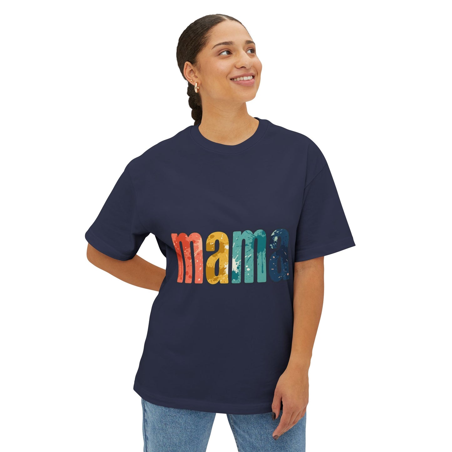Mama Oversized Tee — Vintage Distressed Mothers Day Shirt