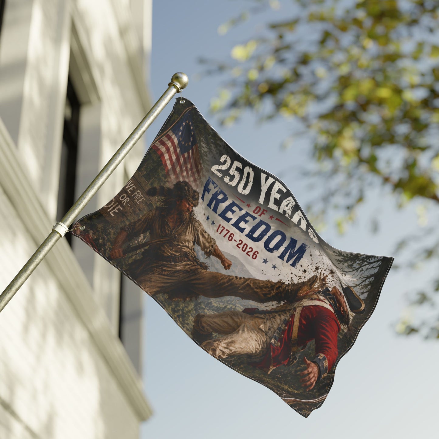 250 Years of Freedom Double-Sided Flag — 1776-2026 Patriotic Outdoor Banner