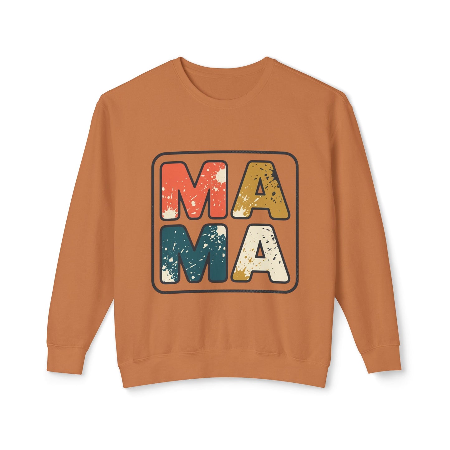 Mama Vintage Block Crewneck Sweatshirt — Retro Distressed "MAMA" Mom Gift