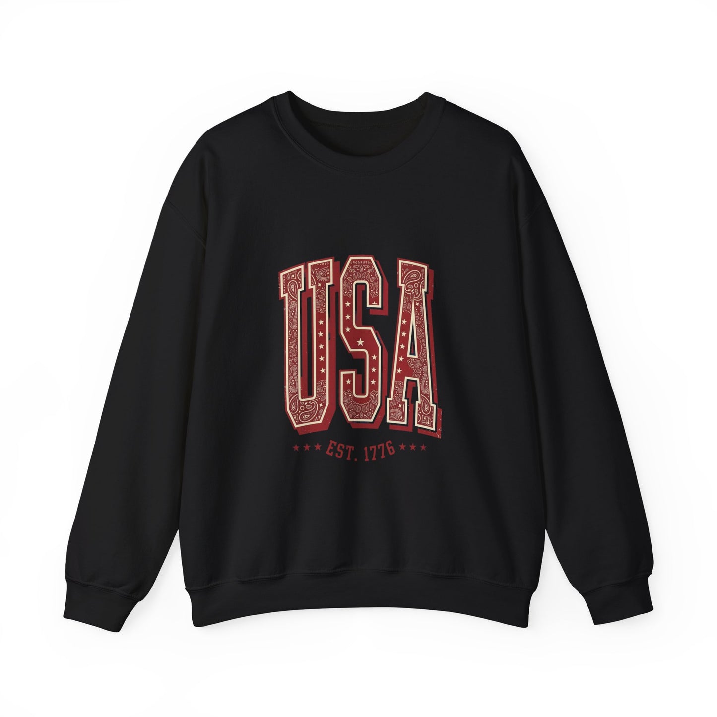 USA Vintage Americana Sweatshirt | 4th of July Patriotic Stars